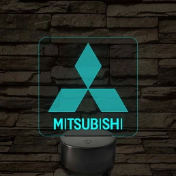 Mitsubishi  logó – 7 színű, színváltós LED lámpa