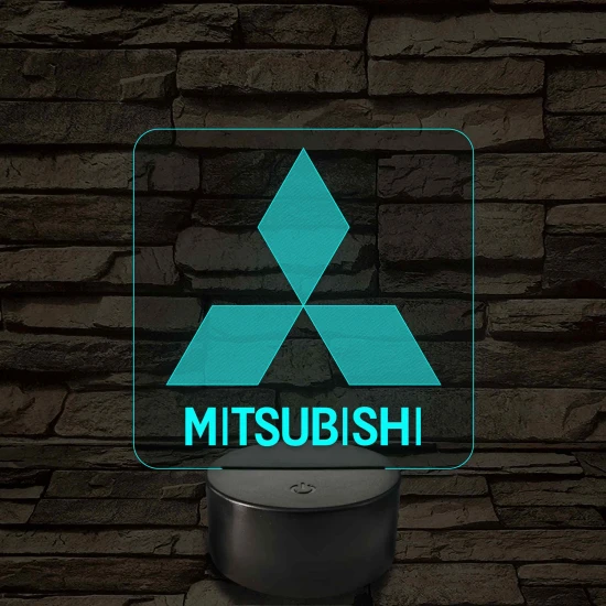 Mitsubishi  logó – 7 színű, színváltós LED lámpa