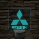 Mitsubishi  logó – 7 színű, színváltós LED lámpa