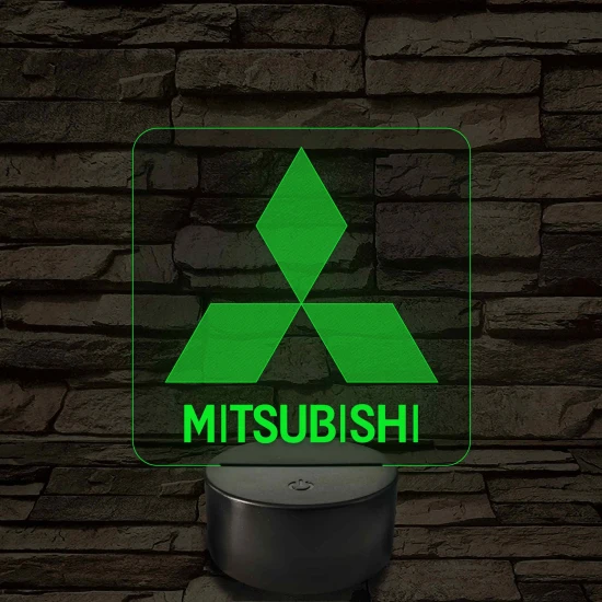 Mitsubishi  logó – 7 színű, színváltós LED lámpa
