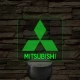Mitsubishi  logó – 7 színű, színváltós LED lámpa
