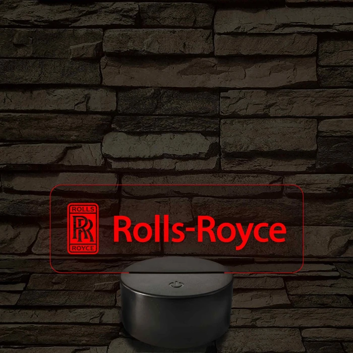 Rolls-Royce logó – 7 színű, színváltós LED lámpa
