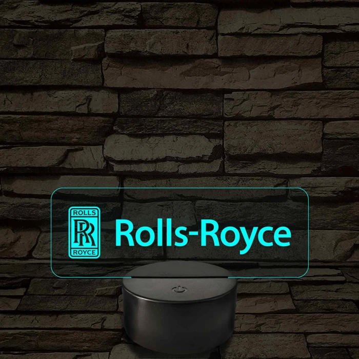 Rolls-Royce logó – 7 színű, színváltós LED lámpa