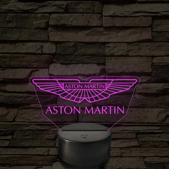 Aston Martin logó – 7 színű, színváltós LED lámpa