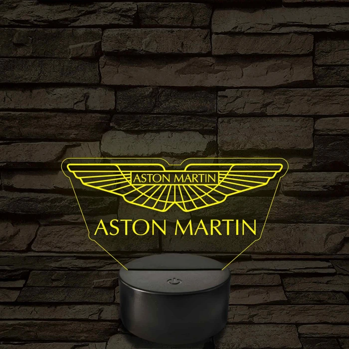 Aston Martin logó – 7 színű, színváltós LED lámpa