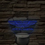 Aston Martin logó – 7 színű, színváltós LED lámpa