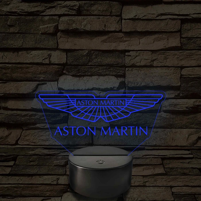 Aston Martin logó – 7 színű, színváltós LED lámpa