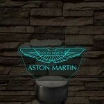 Aston Martin logó – 7 színű, színváltós LED lámpa
