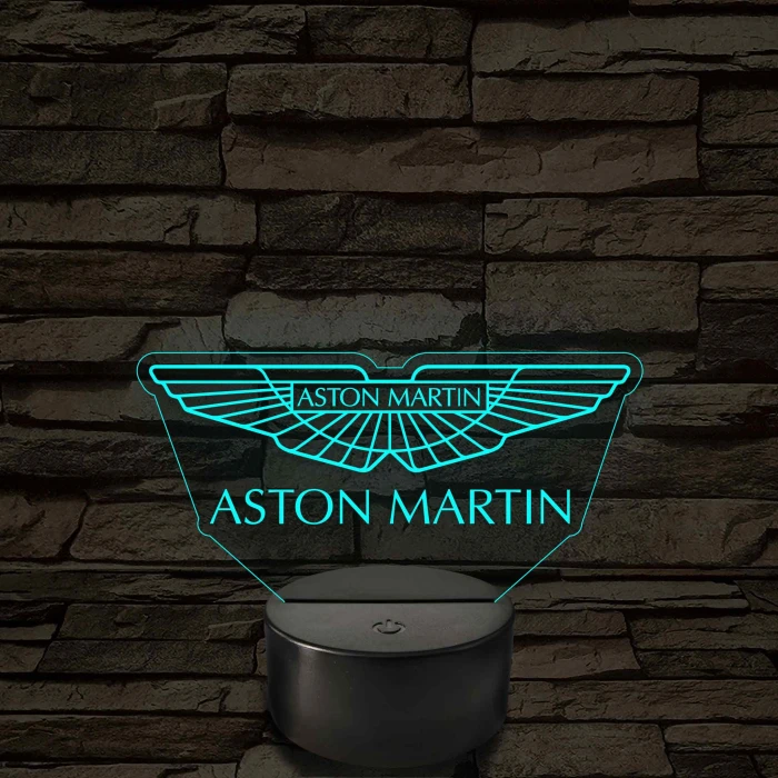 Aston Martin logó – 7 színű, színváltós LED lámpa
