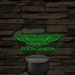 Aston Martin logó – 7 színű, színváltós LED lámpa