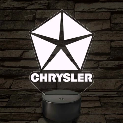 Chrysler logó – 7 színű, színváltós LED lámpa