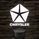 Chrysler logó – 7 színű, színváltós LED lámpa