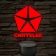 Chrysler logó – 7 színű, színváltós LED lámpa
