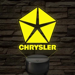 Chrysler logó – 7 színű, színváltós LED lámpa