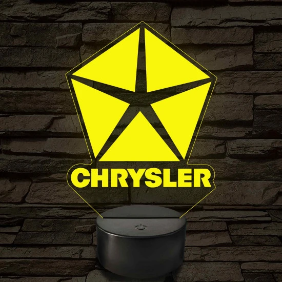 Chrysler logó – 7 színű, színváltós LED lámpa
