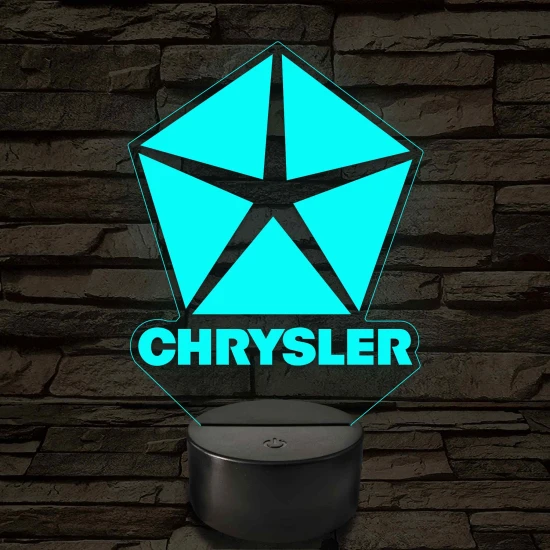Chrysler logó – 7 színű, színváltós LED lámpa