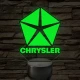 Chrysler logó – 7 színű, színváltós LED lámpa