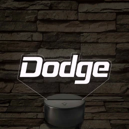 Dodge felirat – 7 színű, színváltós LED lámpa