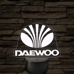 Daewoo logó – 7 színű, színváltós LED lámpa