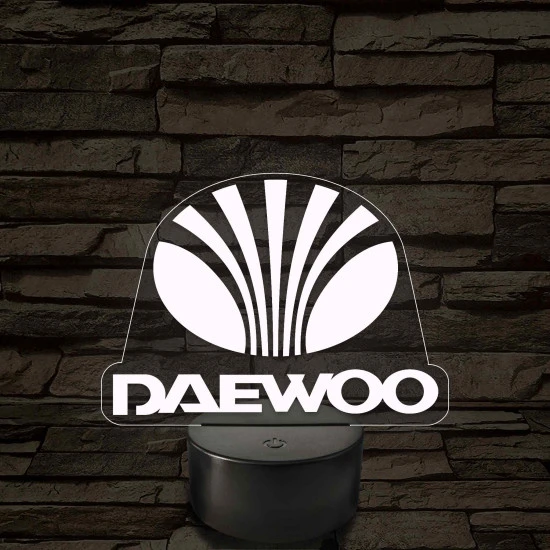Daewoo logó – 7 színű, színváltós LED lámpa