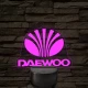 Daewoo logó – 7 színű, színváltós LED lámpa