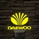 Daewoo logó – 7 színű, színváltós LED lámpa