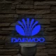 Daewoo logó – 7 színű, színváltós LED lámpa