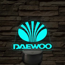 Daewoo logó – 7 színű, színváltós LED lámpa