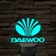 Daewoo logó – 7 színű, színváltós LED lámpa