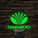 Daewoo logó – 7 színű, színváltós LED lámpa