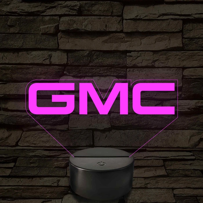 GMC logó – 7 színű, színváltós LED lámpa