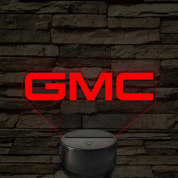 GMC logó – 7 színű, színváltós LED lámpa