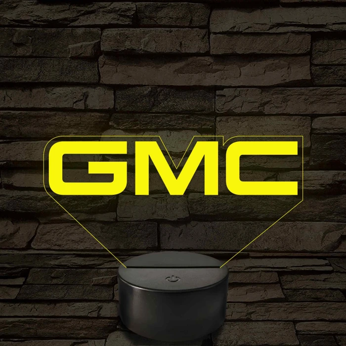 GMC logó – 7 színű, színváltós LED lámpa