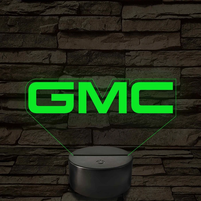 GMC logó – 7 színű, színváltós LED lámpa
