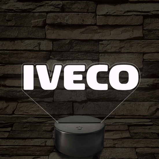 Iveco logó – 7 színű, színváltós LED lámpa