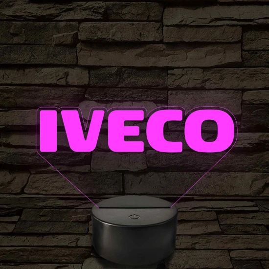 Iveco logó – 7 színű, színváltós LED lámpa