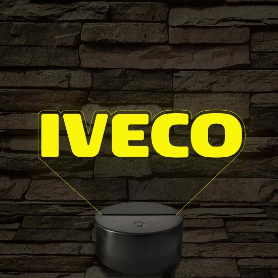 Iveco logó – 7 színű, színváltós LED lámpa