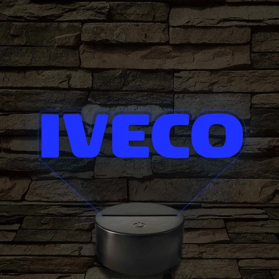 Iveco logó – 7 színű, színváltós LED lámpa