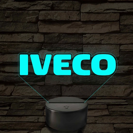 Iveco logó – 7 színű, színváltós LED lámpa