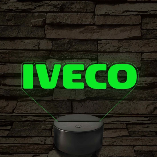 Iveco logó – 7 színű, színváltós LED lámpa