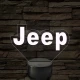 Jeep logó 7 színű, színváltós 3D LED lámpa