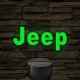 Jeep logó 7 színű, színváltós 3D LED lámpa
