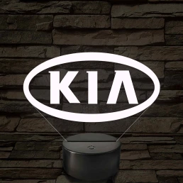 KIA logó 7 színű, színváltós 3D LED lámpa
