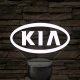 KIA logó 7 színű, színváltós 3D LED lámpa