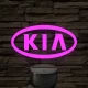 KIA logó 7 színű, színváltós 3D LED lámpa