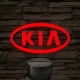 KIA logó 7 színű, színváltós 3D LED lámpa