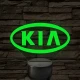 KIA logó 7 színű, színváltós 3D LED lámpa