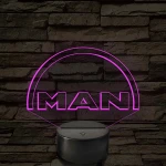 MAN logó - 7 színű, színváltós 3D led lámpa