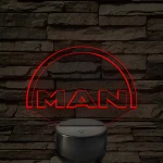 MAN logó - 7 színű, színváltós 3D led lámpa