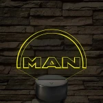 MAN logó - 7 színű, színváltós 3D led lámpa